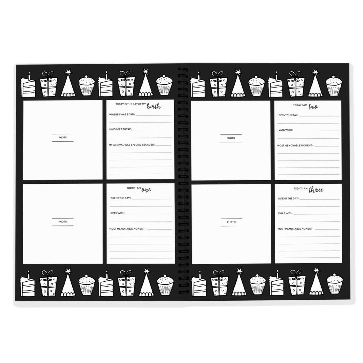 Keepsake Gifts The Monochrome Birthday Book Blueberry Co Memory Books