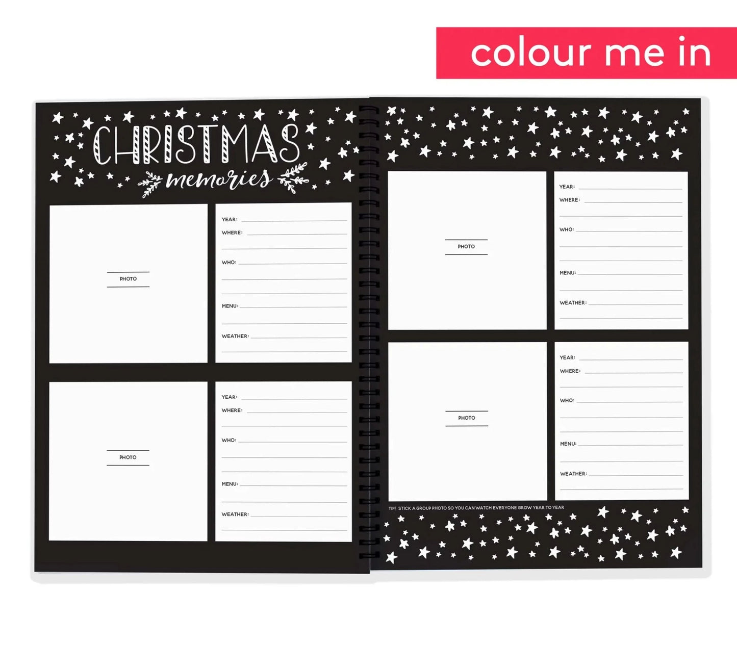 Keepsake Gifts The Monochrome Christmas Book Blueberry Co Memory Books