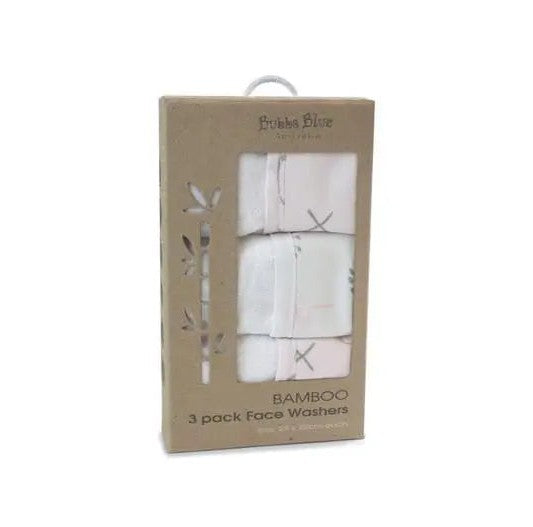Bubba Blue - Bamboo Face Washers for baby 3pk