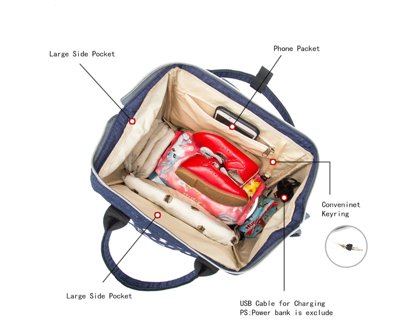 Ankommling Stylish Diaper / Nappy Bag / Back Pack
