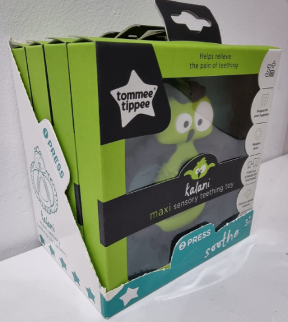 Tommee Tippee Kalani Mini Sensory Teething Toy, Medical Grade Silicone Teether, 3m+