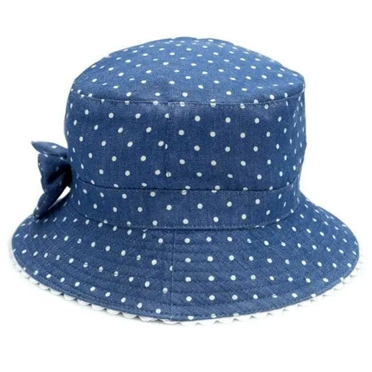 Baby & Toddler Hats Baby Banz Hat for baby/toddler - Chambray Blue Dot 6 months - 2 years Banz 19.99