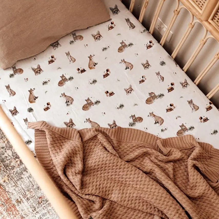 Fox | Fitted Cot Sheet Snuggle Hunny 49.95