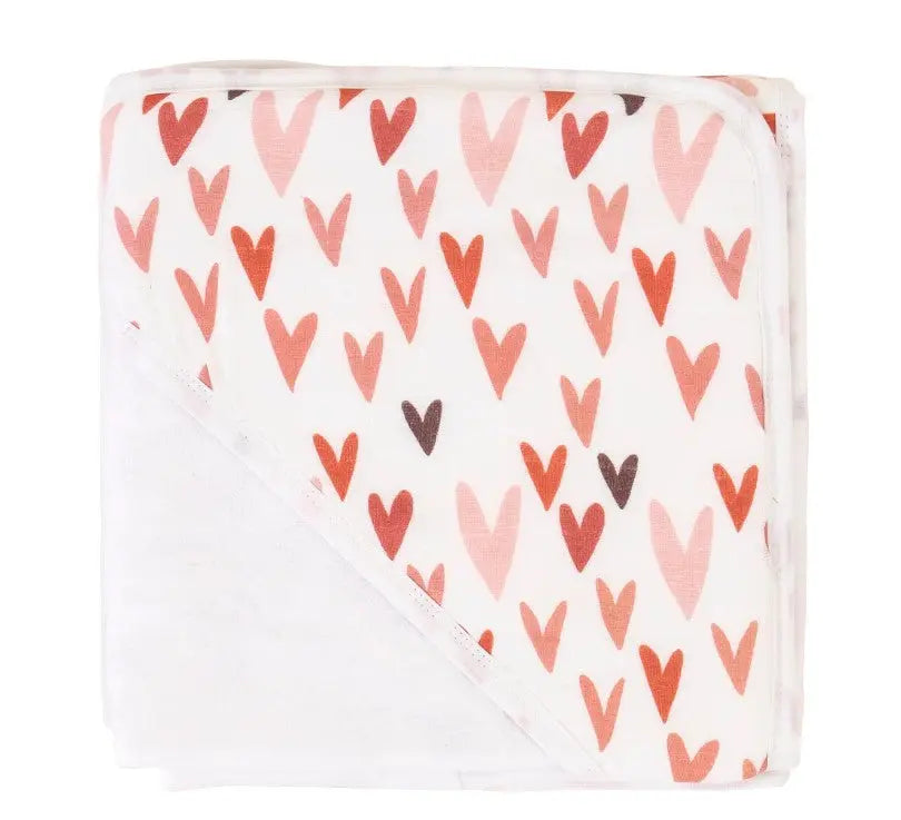  Hooded Towel - Love hearts All 4 Ella 