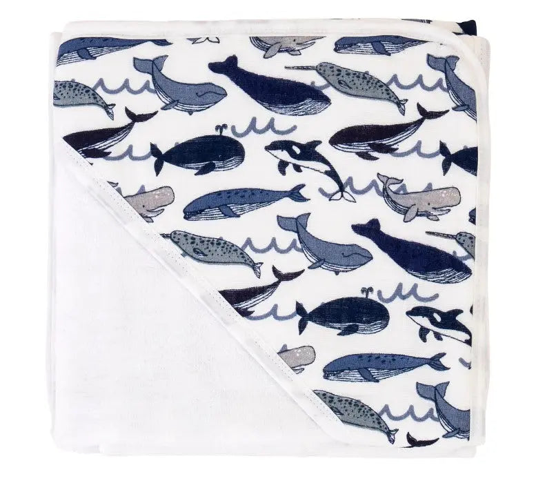  Hooded Towel - Whales All 4 Ella 