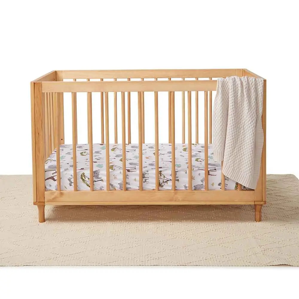 Manchester Safari Fitted Cot Sheet Snuggle Hunny 