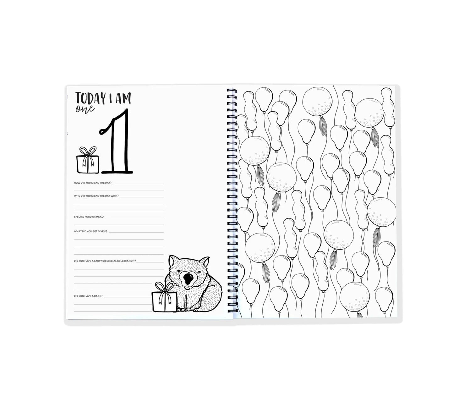 Keepsake Gifts The Monochrome Birthday Book Blueberry Co Memory Books 