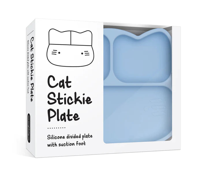 Cat Stickie® Plate - Silicone Divided Plate With Suction Foot