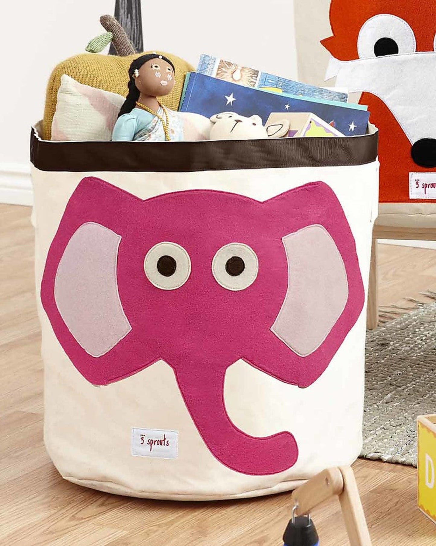 3 Sprouts Children's Storage Bin - Elephant (Pink) 3 Sprouts 39.95