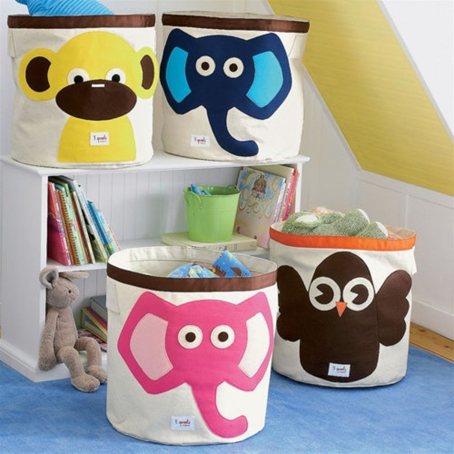 3 Sprouts Children's Storage Bin - Elephant (Pink) 3 Sprouts 39.95