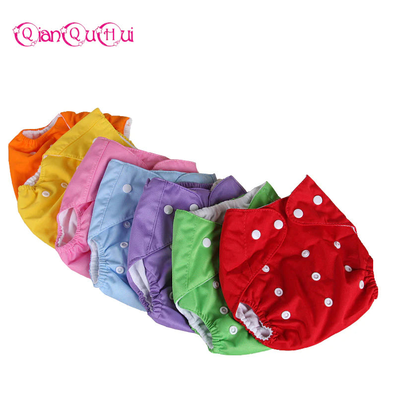 QianQuHui - Baby Cloth Nappy - Washable Breathable Adjustable Reusable Cloth Diaper - One Size