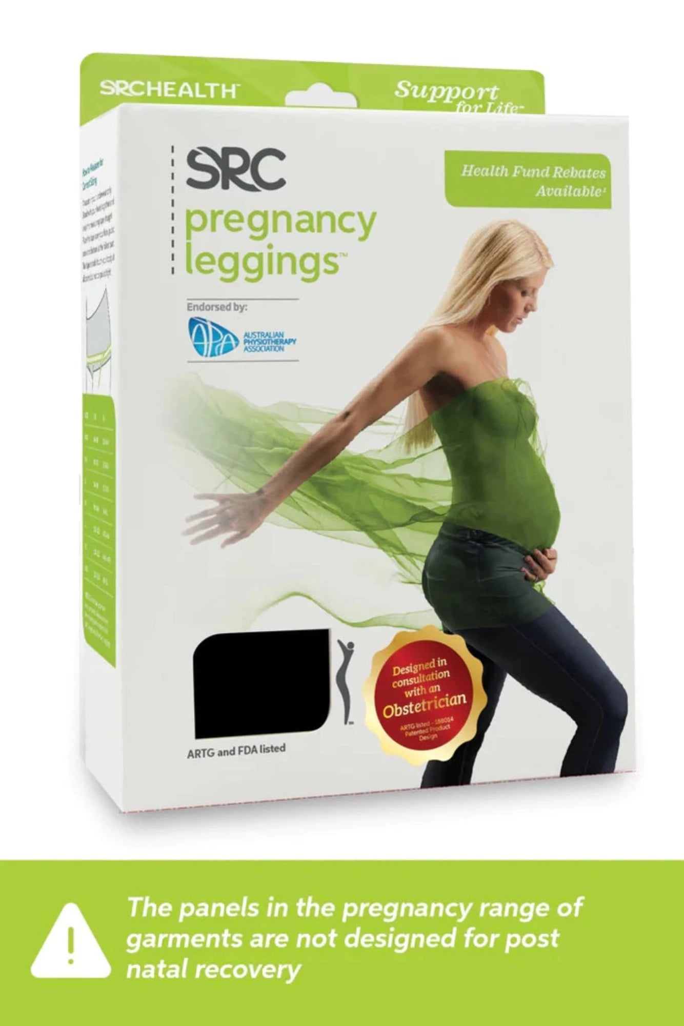SRC Pregnancy Leggings - Maternity Under The Bump $199