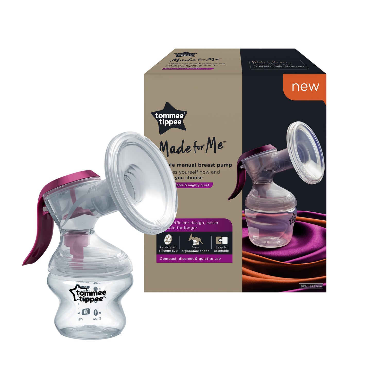 Breast Pumps Tommee Tippee Made for Me Single Manual Breast Pump Tommee Tippee 54.95