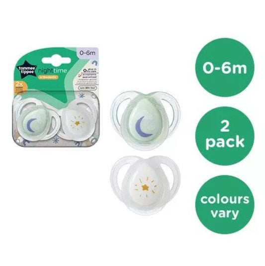 Baby Soothers Tommee Tippee night time soothers for baby, 0- 6 months - 2 pack - Glow in the Dark $8.80