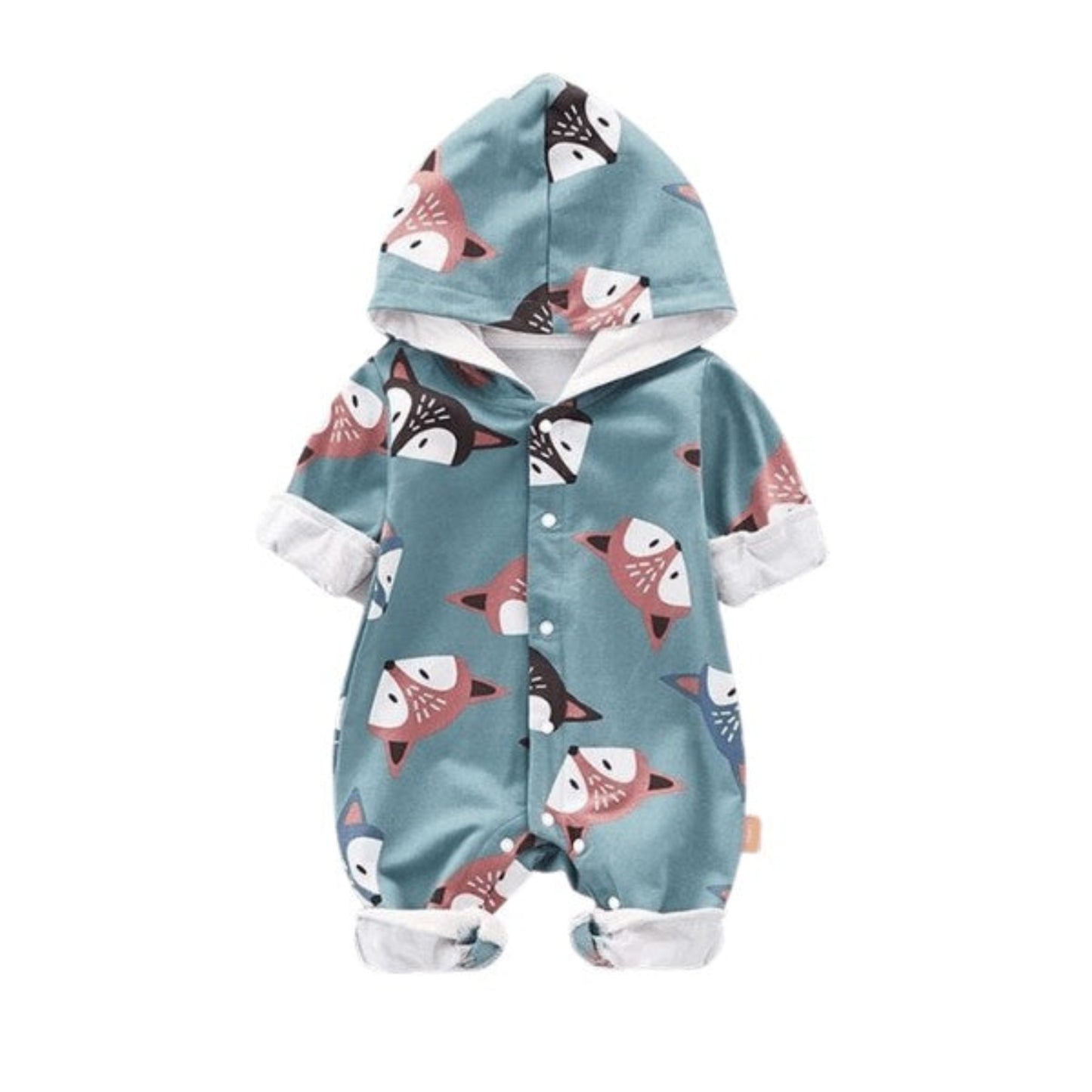 Baby clothes Baby Boy / Girl Squirrel Allover Hooded Design Long-sleeve Jumpsuit Pat Pat 22.00