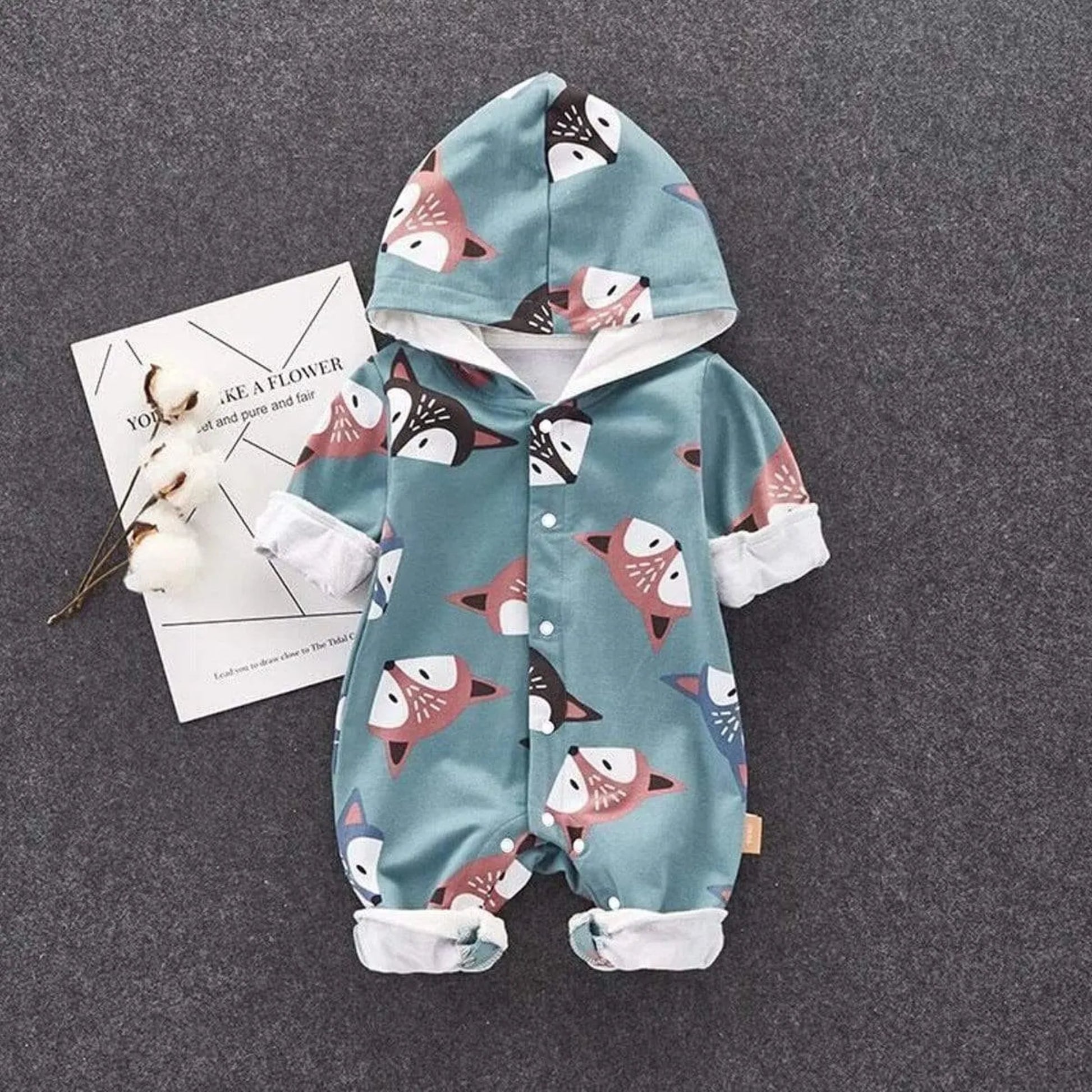 Baby clothes Baby Boy / Girl Squirrel Allover Hooded Design Long-sleeve Jumpsuit Pat Pat 22.00