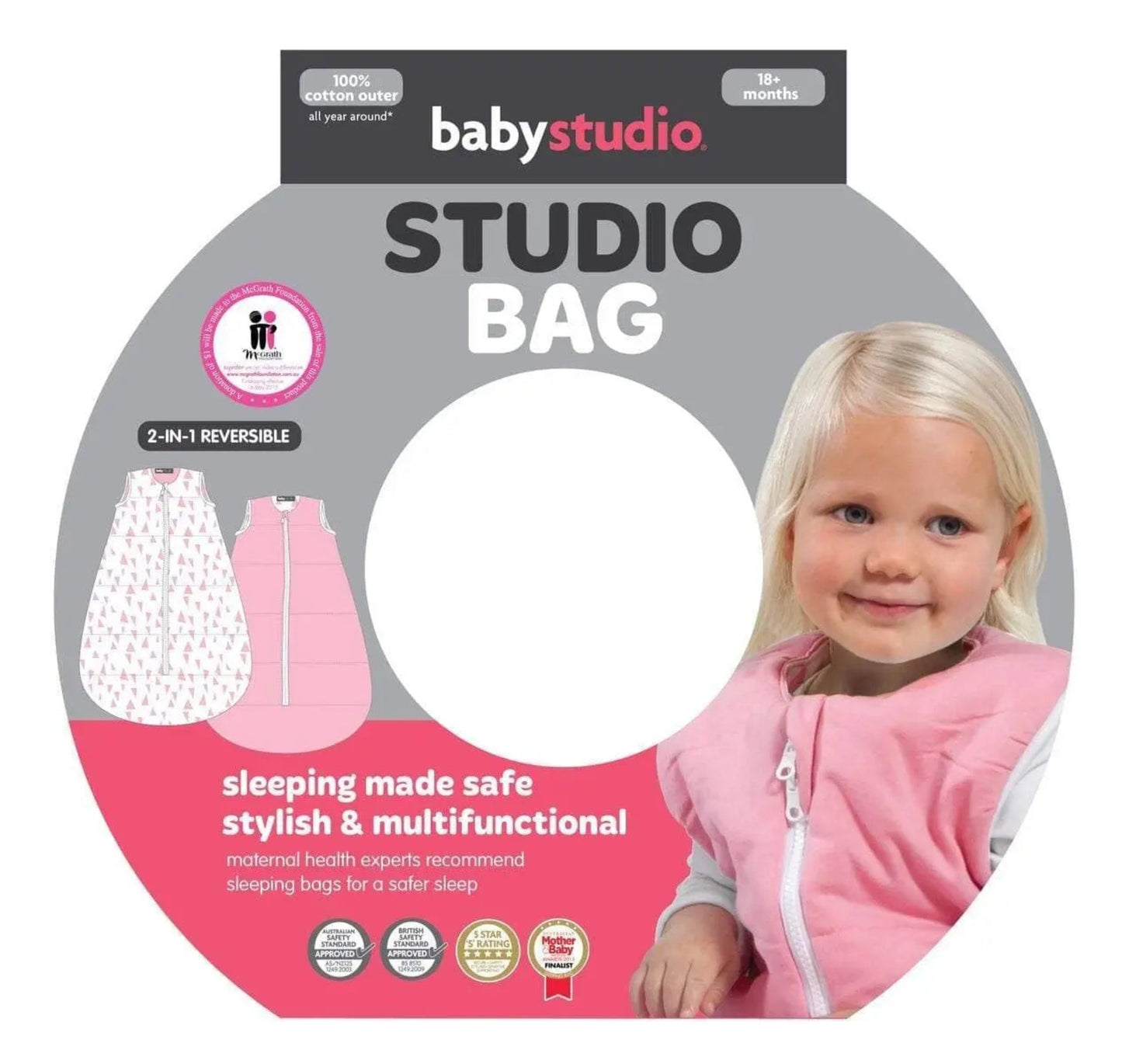 Sale Baby Studio Sleeping Bag - Pinacle Coral (18+ Months) Baby Studio 39.99
