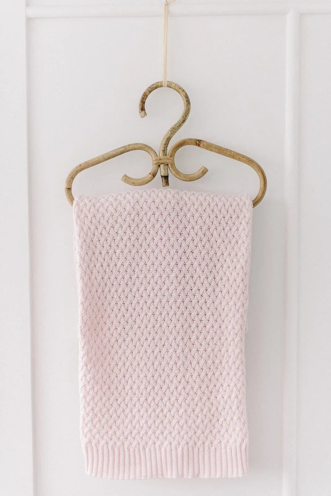 Blankets & Comforters Blush Pink Diamond Knit Baby Blanket Snuggle Hunny 79.95