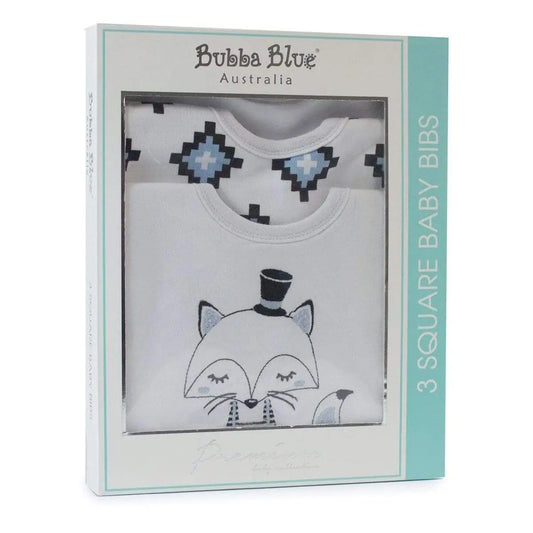 Bubba Blue Bubba Blue | Baby Bib Gift Box - 3PK | Mr Fox | Wow Baby Bubba Blue 17.95