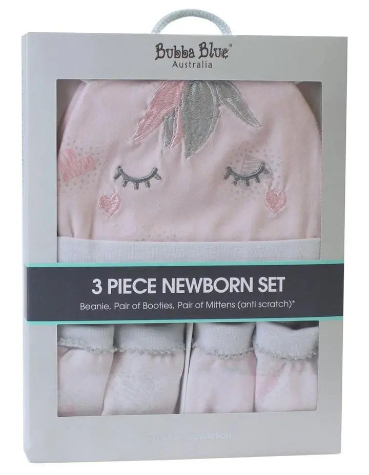  Bubba Blue Unicorn Magic 3-Piece Layette Set for baby girls | Pink Bubba Blue 14.95