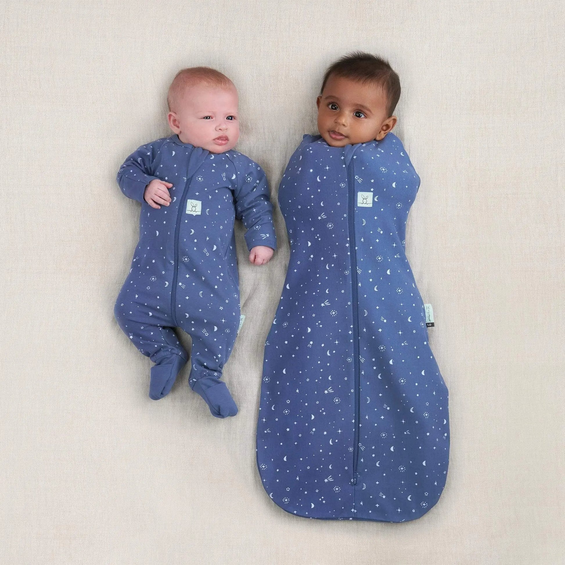 Swaddles & Wraps Ergopouch Cocoon Baby Swaddle Bag 1.0 TOG Night Skye ErgoPouch 39.99