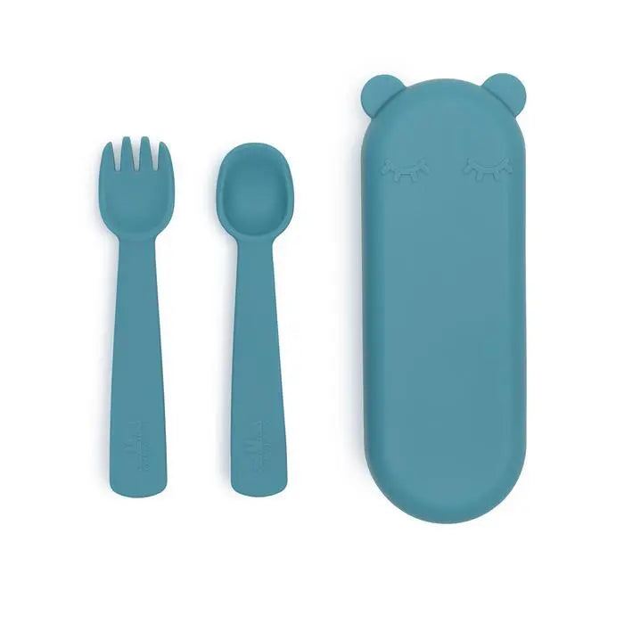 Baby & Toddler Feedie Fork & Spoon Set - Blue Dusk We might be tiny 25.00