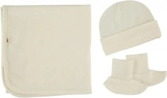 Hospital bag Merino Kids | Cocooi Blanket Beanie & Bootie Set - Cream (0-3 mths) Merino Kids 89.95