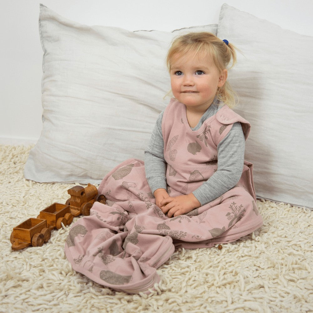 Sleeping bag Merino Kids Go Go Sleeping Bag for babies - Standard -'Foraging Bear' - Misty Rose Merino Kids 189.00