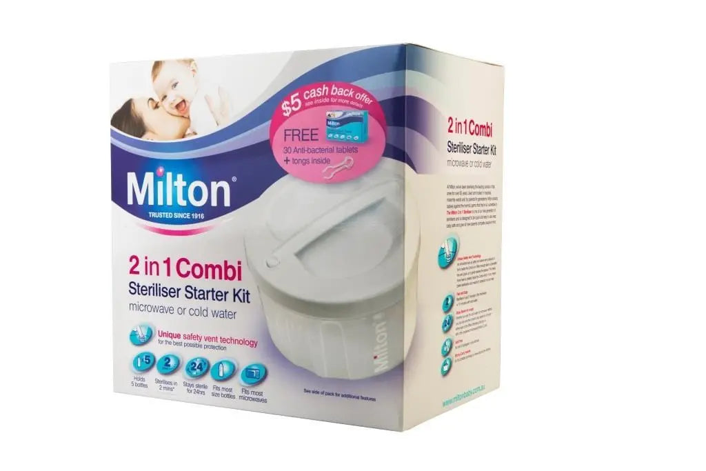 Sterilisers Milton 2 in 1 Combi Steriliser Starter Kit Milton 44.90