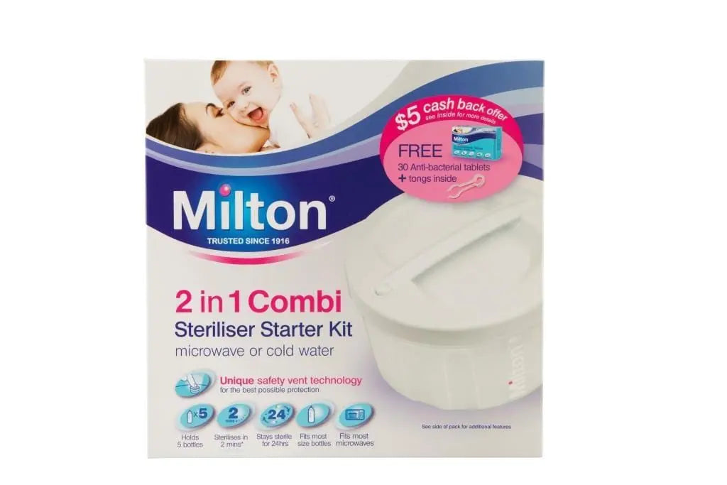 Sterilisers Milton 2 in 1 Combi Steriliser Starter Kit Milton 44.90