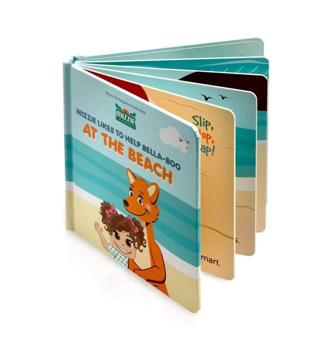 Book Mizzie the Kangaroo 'At The Beach' Interactive Touch and Feel Mizzie Baby Board Book Mizzie the Kangaroo 14.95