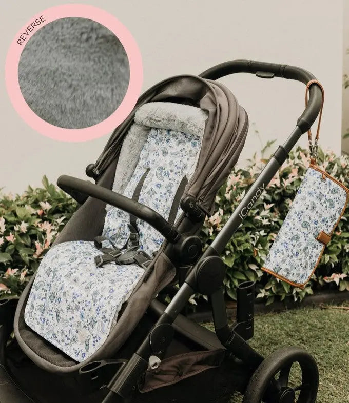 Pram liner OiOi Cozy Fleece Pram Liner - Blue Paisley OiOi 79.95