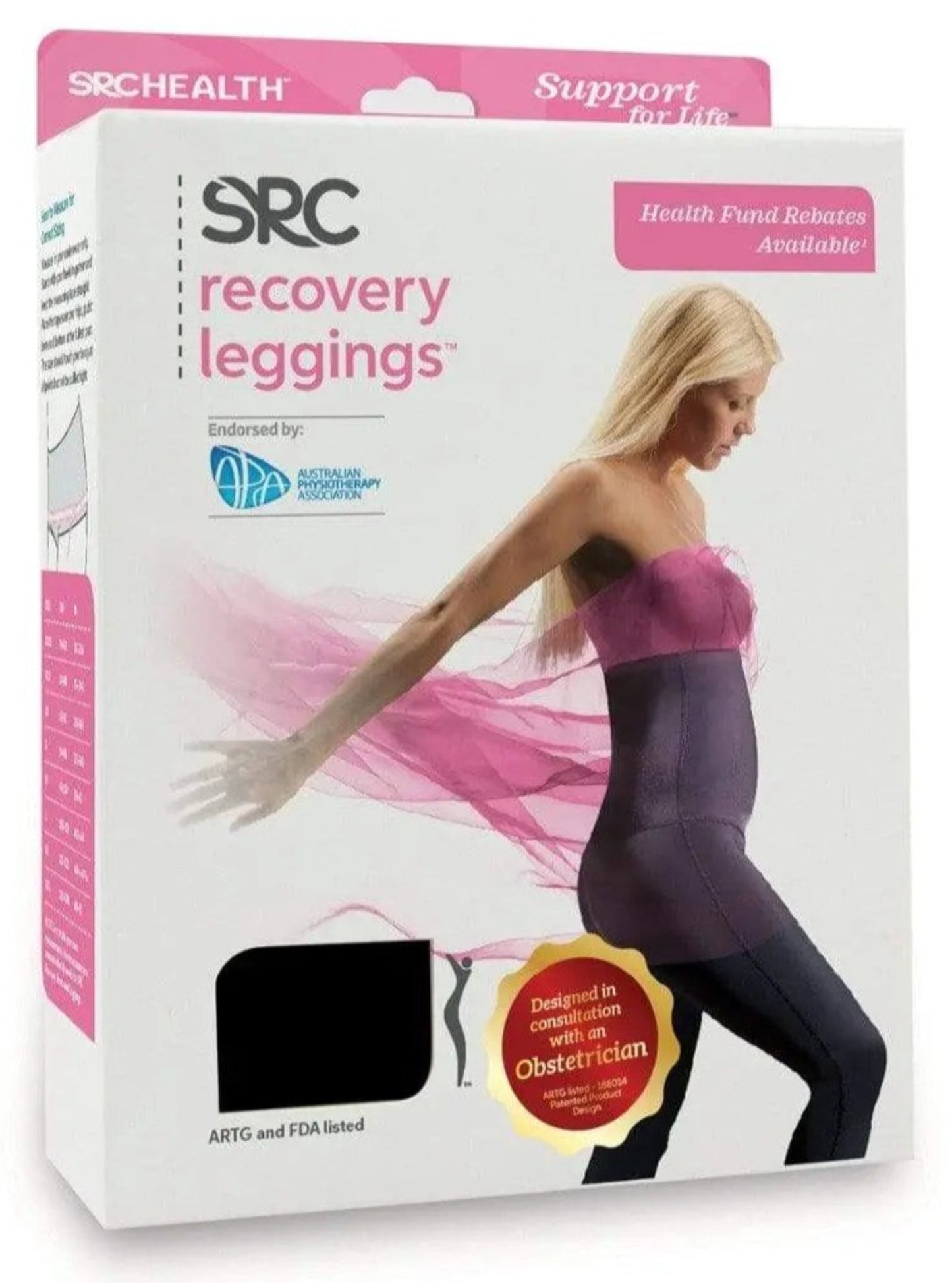 Maternity clothing SRC Recovery Leggings for moms - Black SRC Health 199.00