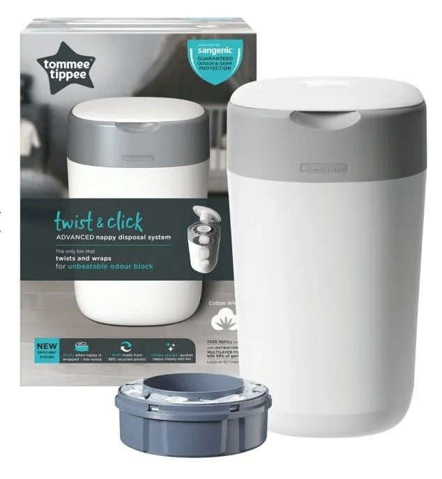 Nappy Bins Tommee Tippee Baby Nappy Bin Disposal System - Twist and Click Sangenic Tommee Tippee 62.95