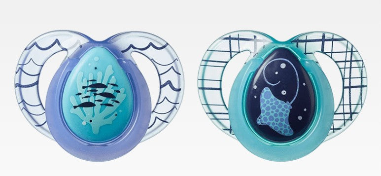 Dummies & Pacifiers Tommee Tippee Soother Night Time for baby 18-36 Months - Closer To Nature 2 Pack Assorted - Ocean theme Tommee Tippee 10.99